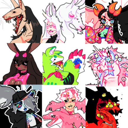 A collage of some of my relevant designs.